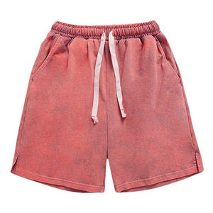 กางเกงขาสั้นผ้าทอแบบลำลองผ้าใยสังเคราะห์เปล่าสำหรับผู้ชายกางเกงขาสั้นสำหรับฤดูร้อนซักแบบวินเทจผ้า100% โลโก้ได้ตามต้องการ - Product Image 1