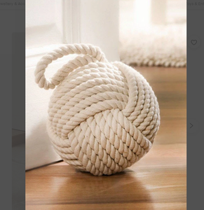 Trendy <b>Knotted</b> Rope Doorstop Knitted Adjustable Funiture Magnetic <b>Door</b> Stopper Steel Box Window Braided Chunky Jute Rope - Product Image 2