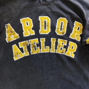 T-shirt personnalisé double couche deux pièces streetwear pour hommes gris délavé à l'acide surdimensionné épaule tombante manches longues tricoté 100% coton - Product Image 2