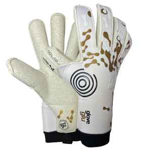 Gants de gardien de but de qualité supérieure Matériau respirant blanc Gants de gardien de but en caoutchouc injecté sur mesure pour une utilisation en extérieur, Sports - Product Image 1