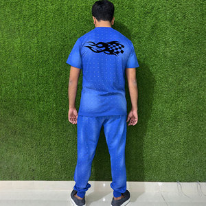 Ensemble T-shirt et pantalon décontracté pour homme grande taille, respirant, séchage rapide, streetwear imprimé, 100% coton, design personnalisé, deux pièces - Product Image 4
