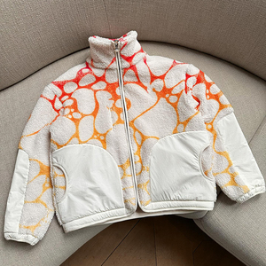 แจ็กเก็ตขนแกะทรงแบ็กกี้เชอร์ปาคอตั้งลายปะต่อหลากสีสำหรับฤดูหนาว - Product Image 1