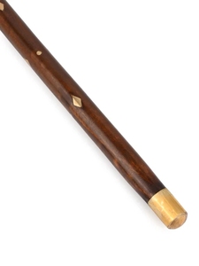 Bastón de madera decorativo Swagger de regla para caminar hecho a mano con diseño de incrustaciones de latón bastón Swagger para caminar con tapa de latón en ambos - Product Image 2