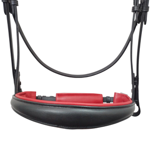 ADIBA OVERSEAS Mejor Lujo Rojo Negro 3 Filas Crystal Brow Band Acolchado Anatómico Inglés Brida Flash Noseband Premium Horse - Product Image 3