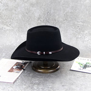 Nuevos Sombreros de Vaquero de Cuero 100% Unisex al por Mayor 2025, Sombrero de Vaquero Occidental de Cuero con Ala Ancha y Estampado Personalizado - Product Image 3