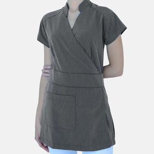 Uniformes de Spa personalizados para mujer, Túnica de salón de belleza con opción de bordado de logotipo y bolsillo frontal para el personal de Spa, uniformes de hotel - Product Image 4