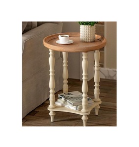 โต๊ะข้างตกแต่งทำจากไม้เนื้อแข็งพร้อมคำอุทธรณ์โบราณและรายละเอียดของช่างฝีมือสำหรับห้องนั่งเล่นสุดหรู - Product Image 3