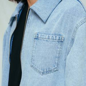 Nouvelle veste de pluie d'hiver en denim enduit pour homme, style tendance, motif de lettres sur le devant, logo, OEM personnalisé, imperméable, décontractée, pour le travail - Product Image 3