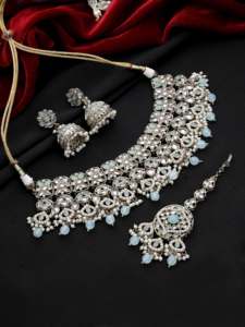 Collar de oro tradicional de la colección de bodas, joyería de AD inversa, cadenas chapadas en Mehandi, regalo para ella - Product Image 2