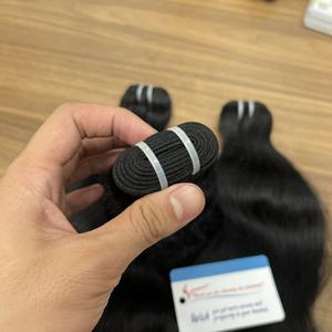 Precio al por mayor Extensiones de cabello de trama ondulada natural de cabello humano vietnamita grande En stock Listo para enviar - Product Image 5