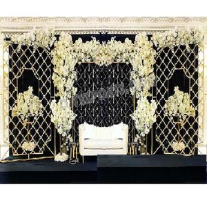 Paredes de velas de boda de ensueño para decoración de escenario, decoración de fondo de boda moderna, soportes de velas, último diseño, paredes de velas de boda - Product Image 1