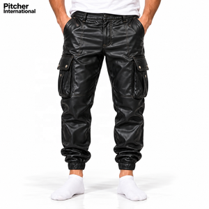 Wholesale <b>mens</b> <b>trousers</b> in genuine <b>leather</b> with straight leg fit for boutique retail sourcing programs - Product Image 1