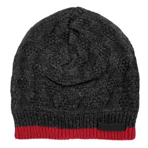 Gorro de Invierno Personalizado con Logotipo, Color Negro con Borde Rojo, Unisex, Gorro de Punto Barato, Color Sólido, Gorro de Invierno Acrílico en Blanco OEM 2026 - Product Image 1