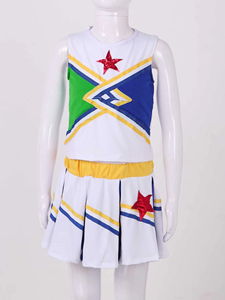 Precio al por mayor Niñas Traje Cheer Uniformes principales Mejor cantidad Uniformes de porristas para la venta - Product Image 4