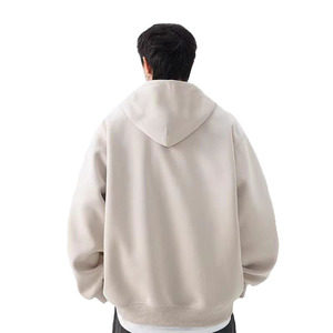 Sudadera con capucha estampada personalizada para hombre, sudadera holgada con cremallera de alta calidad, sudaderas con capucha sólidas de peso pesado - Product Image 2