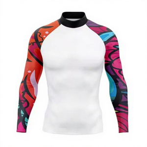 Nuevo Rashguard Sublimado al por Mayor con Protección UPF 50+, MOQ Bajo, OEM, DOM, MMA, BJJ, Diseño Personalizado, Color Azul Marino Sólido 2026 - Product Image 3