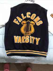 Bomber Varsity Jacket Style Décontracté Corps en Laine Manches en Cuir Véritable Letterman - Product Image 6