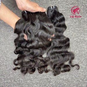 Cabello ondulado natural camboyano virgen crudo de alta calidad sin procesar de un donante Cabello de alta calidad para extensiones de cabello humano - Product Image 1