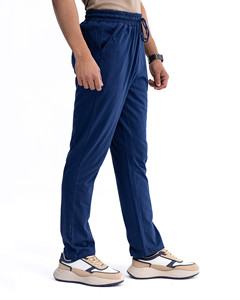 Pantalones Deportivos para Hombre, Ajustados, Azules, de Alta Calidad, Cómodos, con Cintura Elástica y Bolsillos Laterales - Product Image 4