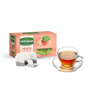 थोक मूल्य काली चाय बैग समर्थन अनुकूलन सूखे फल चाय डबल चैंबर बैग चाय पैकेज पीच