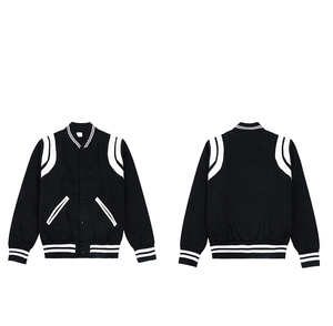OEM personalizado Unisex Varsity chaqueta de béisbol con soporte de cuello de estilo casual de diseño para el invierno CollegeBaseballjacket para los hombres - Product Image 5