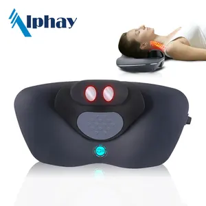 Dispositivo multifuncional tração cervical Alphay Equipamento massageador EMS calor terapia dor pescoço