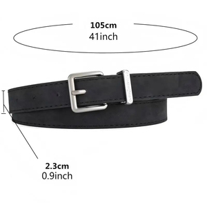 Ceinture en fer givré rétro pour femmes, tendance polyvalente, boucle à aiguille argentée, mode numérique, transfert de chaleur, imprimé personnalisé - Product Image 2