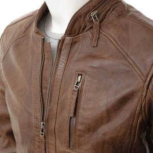 แจ็คเก็ตหนังผู้ชายสไตล์ไฮสตรีทขายดี ผลิตตามสั่งพร้อมโลโก้ กันน้ำและระบายอากาศได้ดี สีสั่งทำพิเศษสำหรับใส่ในฤดูหนาว - Product Image 4
