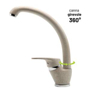 Robinet d'évier de cuisine à levier unique Benny Series Bec réglable Gruau coloré Lot de 1 - Product Image 6