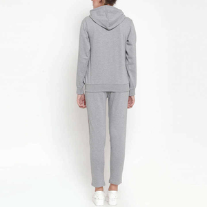 <b>Women</b> Winter Hooded Tracksuit Wholesale Casual Fashion Zipper Hoodie and Jogger <b>Trouser</b> Set 100% Cotton - Product Image 3