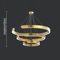 Harga pabrik Hotel lobi jual panas liontin lampu gantung desain dekoratif 186W lampu gantung LED