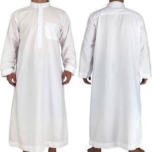2021 moyen-orient saoudien arabe à manches longues hommes thobes meilleure vente vêtements islamiques hommes Thobe musulman avec la meilleure qualité - Product Image 4