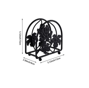 Diseño personalizado disponible servilletero de metal soporte de papel tisú de hierro de calidad superior del fabricante en la India - Product Image 3