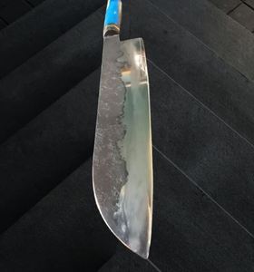 Cuchillo Santoku Profesional de Cocina, Acero de Damasco Hecho a Mano de Alta Calidad, Funda de Cuero Puro, Ambidiestro, Apto para Lavavajillas - Product Image 4