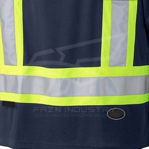 Venta al por mayor de manga larga OEM ropa de trabajo de secado rápido Hi Vis seguridad camiseta reflectante trabajo construcción reflectante Polo hombres camisetas - Product Image 4