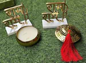 RESIN <b>TEA</b> LIGHT PLATTER <b>SET</b> OF 2 WITH BOX TRANSPARENT BEAUTIFUL FOR WEDDING GIFTS AND DIWALI GIFTS AND DECORATION - Product Image 6