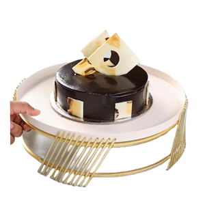 Ensemble de 2 présentoirs à gâteaux en métal de conception moderne faits à la main pour mariage Ensemble décoratif de 2 tailles régulières pour le fabricant - Product Image 2
