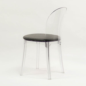 Contemporary Modern Transparent Plastic <b>Restaurant</b> Furniture Chair with Fabric Cushion for <b>Restaurant</b> Use GAK296S - Product Image 6