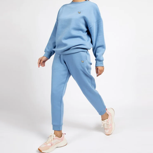 Custom Logo Ladies Sportswear Plus Size <b>Jogger</b> Sets Breathable <b>Fleece</b> Sweatshirt Sweatpants Knee Workout Tracksuit for <b>Women</b> - Product Image 1