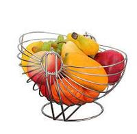 Support à fruits moderne en fer à double niveau avec paniers, vaisselle décorative écologique pour la maison et la cuisine