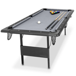 Jeu de billard pliable, ensemble de table de billard, divertissement pour toute la famille avec un pliage facile pour le rangement, balles, queues, craie - Product Image 3