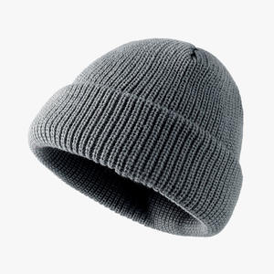 Personalizada de alta calidad de moda nueva llegada 100% lana invierno hombres sombreros de punto de invierno cálido mujeres y hombres Color sólido Beanie para hombres - Product Image 6