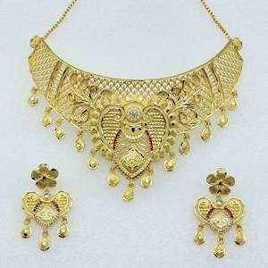 Venta al por mayor 14K 18K 24K Micro Gold Filled Fashion Necklaces, Ruby Stone Gargantilla Collares, Diseño tradicional Gargantilla Collares Set. - Product Image 2