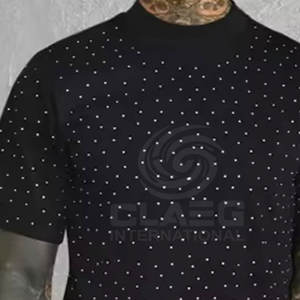 Haute qualité 100% Polyester hommes t-shirt séchage rapide et respirant strass vêtements léger personnalisation avec prix de gros - Product Image 4