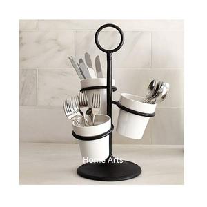 Porta Cubiertos Galvanizado de Primera Calidad con Mango de Madera, Tamaño Personalizado, Porta Cubiertos de Cocina al Mejor Precio - Product Image 4