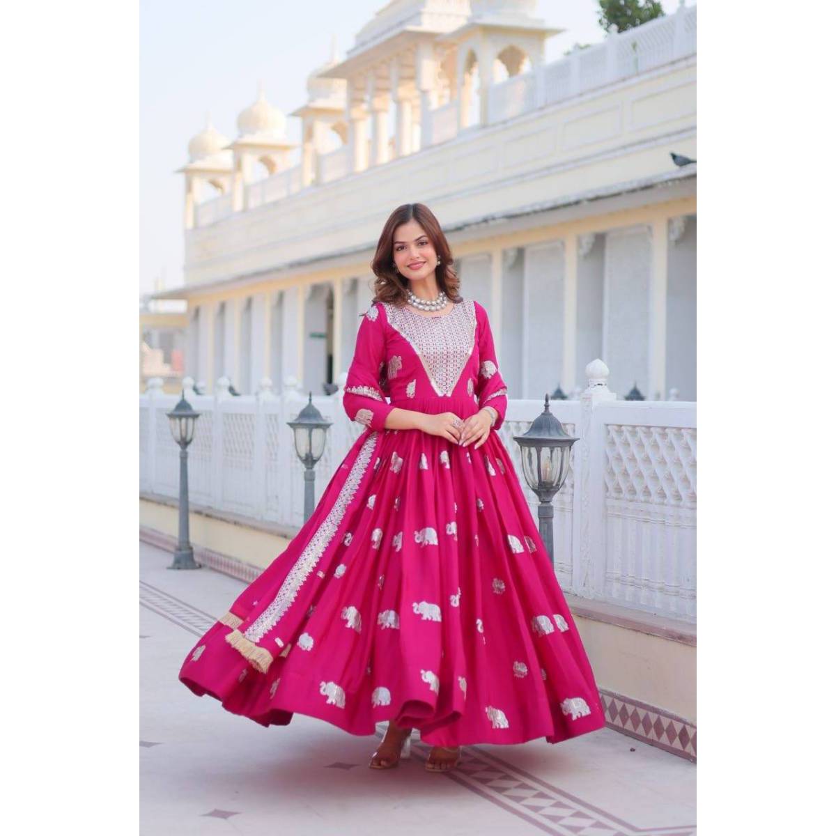 Buy Anarkali Dresses Full Sleeves Versatile Cotton & Silk Options |  Alibaba.com