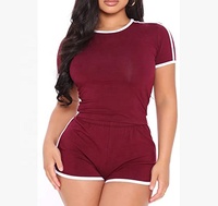 2023 mode été décontracté Gym sport femmes vêtements 2 pièces haut court et Biker Shorts ensembles deux pièces ensemble court
