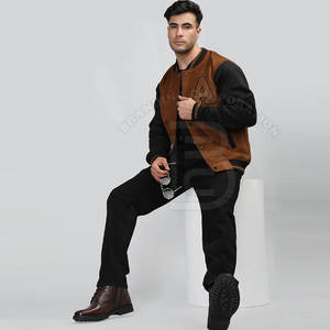 เสื้อแจ็กเก็ตทีมโรงเรียนของผู้ชายแขนยาวคอตั้งบุขนแกะแนวสตรีทสำหรับฤดูหนาวออนไลน์ - Product Image 2