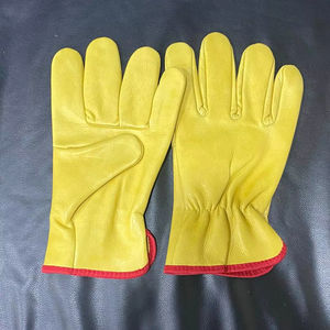Fabricant de gros EN388 Gants de sécurité en cuir blanc en coton résistants au feu et aux produits chimiques pour la construction à usage général - Product Image 1