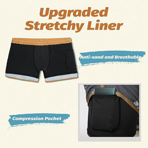 Short de bain d'été double couche personnalisé imperméable à la compression 2 en 1 Short de bain de plage pour hommes - Product Image 6